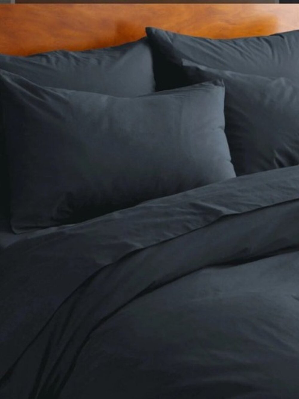 NWOT QUINCE Organic Brushed Cotton Duvet Cover Set King, Nightfall, Minimalist